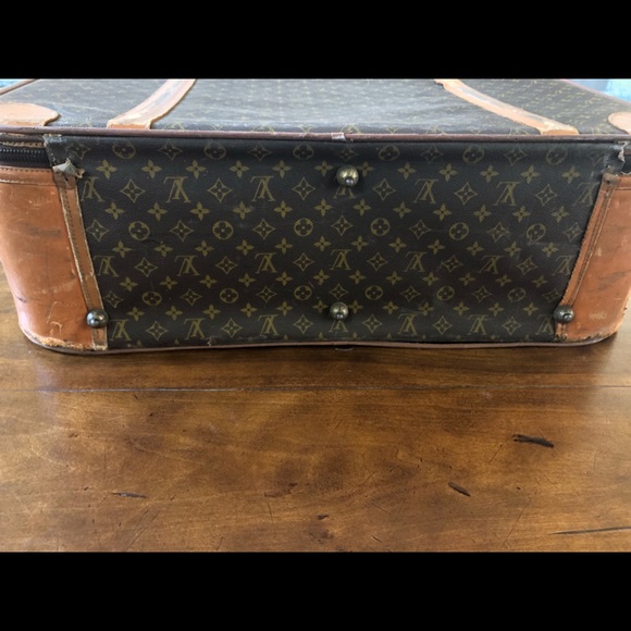 Louis Vuitton large antique suitcase with LV print - Picture 5 of 8